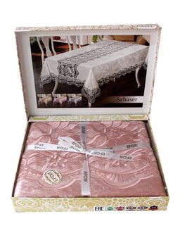 Скатерть EFOR SAHESER 160x220 пудровый