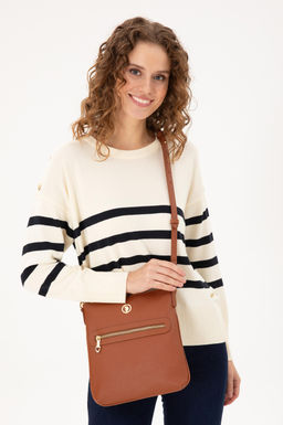 Женская светло-коричневая сумка через плечо Неожиданная скидка в корзине