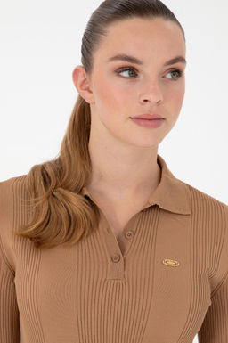 Женский светло-коричневый свитер Неожиданная скидка в корзине - U.s. polo assn фото 2