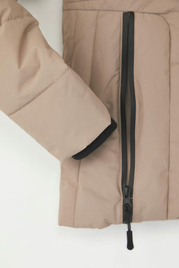 Bej Regular Kal?p Kapusonlu Su Itici Sisme Mont TWOAW26MO00000 - Trendyolmilla фото 8