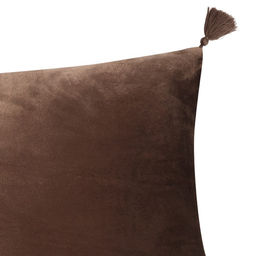 Наволочка декоративная с кисточками Этель цвет кофе, 45х45 см, полиэстер, велюр фото 2