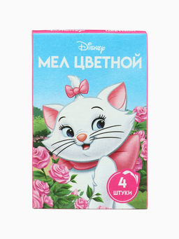 Цена за 8 шт. Мелки цветные школьные, 4 шт., Коты аристократы, прямоугольные