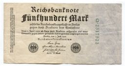 500 марок 1922 года Германия