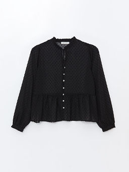 Ba?lamal? Yaka Dokulu Kad?n Bluz