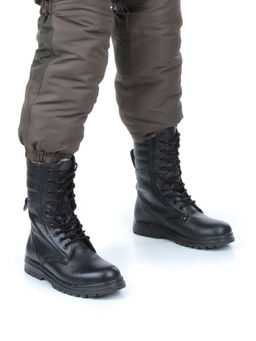 05-9006 BLACK Ботинки зимние мужские (искусственная кожа, искусственный мех)