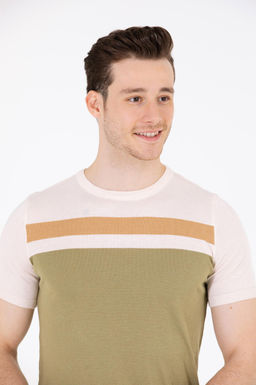 U. S. Polo Assn Мужской трикотаж цвета хаки с круглым вырезом - U.s. polo assn фото 3