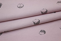 Теплый хлопок Колючие друзья цв.бл.розово-сиреневый, ш.1.5м, хлопок-100%, 160гр/м.кв - Купава фото 2