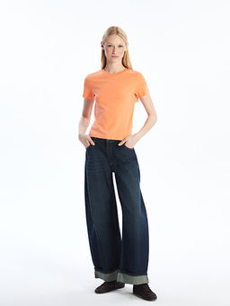 Bisiklet Yaka Nak??l? Kad?n Ti??rt