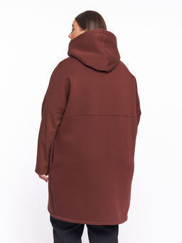 Пальто из футера PL10261BRW20