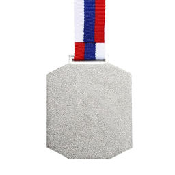 Медаль под нанесение 002, триколор. Цвет сер. С лентой. 6 х 7 см. - Командор фото 3