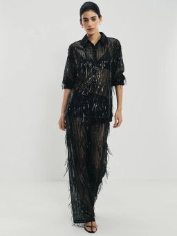 Прямые брюки с пайетками / Zarina