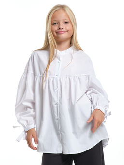 Рубашка для девочки подросткам школьная форма UD 8016 белый - Mini maxi фото 13