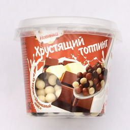 Цена за 2 шт. Кондитерская посыпка с мягким центром Хрустящий топпинг, шоколадный, микс, 80 г