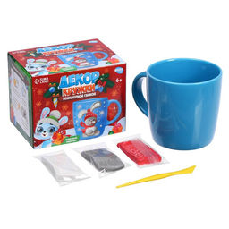 Набор для декора кружки полимерной глиной Зайка в шапочке, 300 мл - Школа талантов фото 11