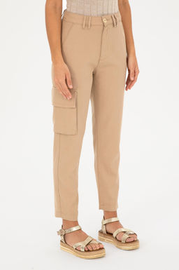 Женские брюки песочного цвета из парусины Неожиданная скидка в корзине - U.s. polo assn фото 2