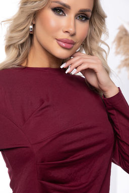 Лонгслив Женевьева (винный) Б7633 - Lt collection фото 10