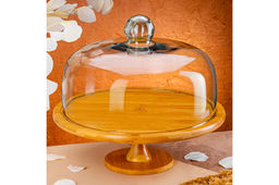 Блюдо сервировочное на ножке 31,5*31,5*28,5 см + стеклянная крышка - Elan gallery фото 7