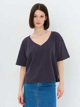 Футболка женская Vay из хлопка с лайкрой с длинным рукавом фото 2