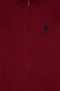 Erkek _ocuk Bordo Fermuarl_ Triko H_rka - U.s. polo assn фото 3
