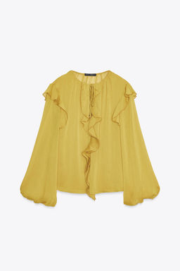 RUFFLED BLOUSE - Zara фото 5