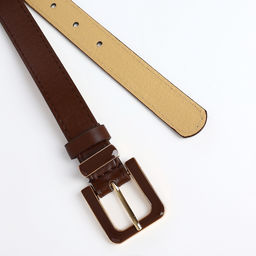 Ремень женский 110×2.3 см, с классической пряжкой в ремня, коричневый