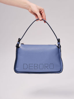 Сумка кожаная на плечо Deboro 30790 сиреневый закат