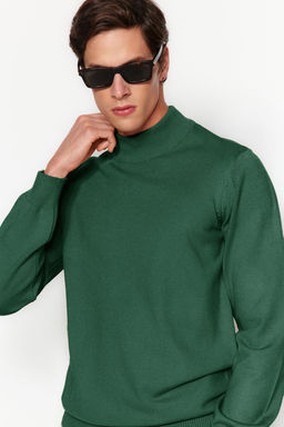 TRENDYOL MAN Premium Camel Regular Fit Yar?m Bal?kc? Yaka Yumusak Basic Triko Kazak TMNAW24KZ00055 - Trendyolmilla фото 4