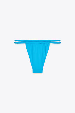 BRAIDED TIE-SIDE BIKINI BOTTOMS - Zara фото 8