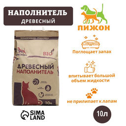 Наполнитель древесный «Пижон», Bio, 10 л
