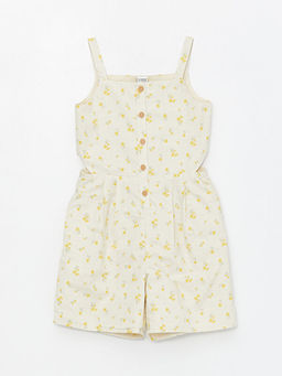 Kare Yaka ?i?ekli K?z ?ocuk Tulum