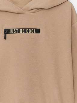 Kap??onlu Bask?l? Uzun Kollu K?z ?ocuk Sweatshirt - Waikiki фото 2