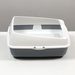 Лоток для кошек совок+ сетка 50.5×39×23 см, серый