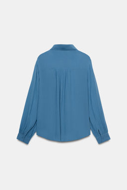 CAMISA FLUIDA JARETAS / Azul - Zara фото 9
