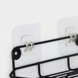 Держатель для туалетной бумаги с полочкой, 19×10×14.5 см, чёрный