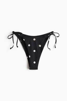 Braga de bikini cheeky con tiras de anudar