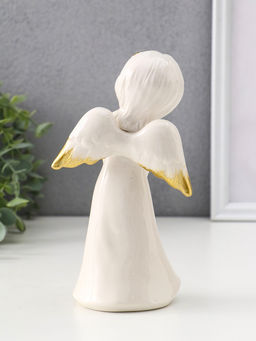 Фигурка керамика Ангел поющий с сердцем, 10.5?6.5?18 см