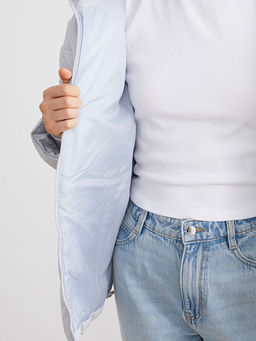 Dik Yaka Kapitone Oversize Kad?n ?i?me Mont