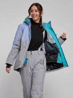 Горнолыжная куртка женская зимняя зеленого цвета 2319Z - Chunmai фото 9