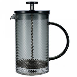 Френч-пресс стеклянный корпус Franco 0,6л, д9см, h19см, боросиликатное стекло, крышка/пресс из нержавеющей стали, черный, цветная коробка, Regent (Китай) - Домашняя Мода фото 2