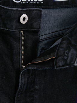 CONTE CON-621 Джинсы прямого кроя из eco-friendly денима с необработанным краем washed black