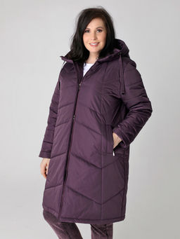 23422 Пальто сливовый - Dizzyway фото 2