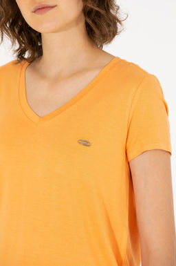 Женская оранжевая футболка Basic - U.s. polo assn фото 7