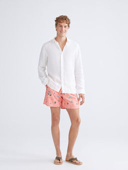 K?sa Boy Desenli Erkek Deniz ?ortu