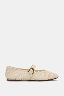 BAILARINA EFECTO CROCHET / Blanco Crudo - Zara фото 6