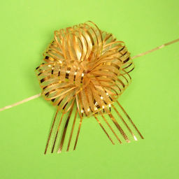 Бант для оформления подарка "Сияние" 5 см, d=15 см, Золото