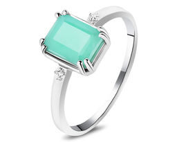 Кольцо, изумруд берилл, Прима