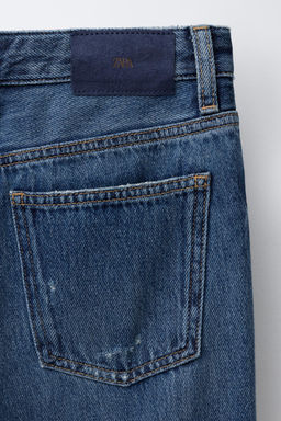 RIPPED WIDE-LEG JEANS - Zara фото 4