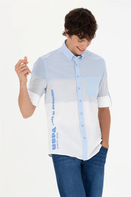 U. S. Polo Assn Мужская синяя рубашка с длинным рукавом - U.s. polo assn фото 8