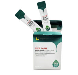 Маска ночная в саше с центеллой азиатской Cica Farm Night Repair Sleeping Mask 4 мл*20 шт - Buro фото 4