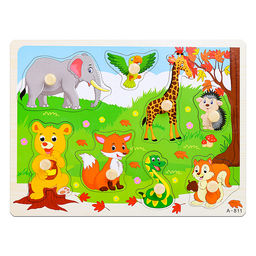 Пазл-вкладыш Осенняя прогулка - Щепочка фото 2